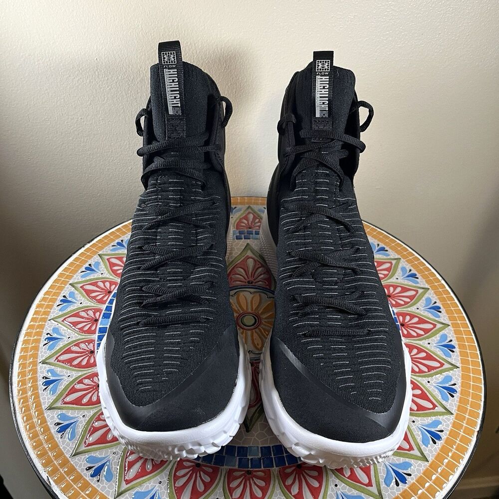 Under Armour UA Ace Highlight Mens Sz 12.5 Court Sneakers 3027083-001 Black